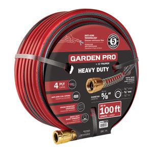 Maguera para jardín GARDENPRO de 5/8" x 30 m con resorte de refuerzo en acople. - TRUPER