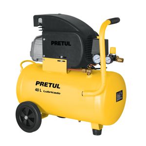 Compresor de 40 lts y 3 HP, motor monofásico de 127V y presión máxima de 116 PSI 4,2CFM - PRETUL
