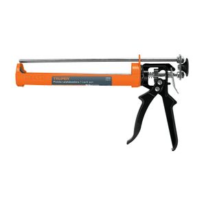 Pistola calafateadora REFORZADA para cartuchos de silicón USO INDUSTRIAL. - TRUPER