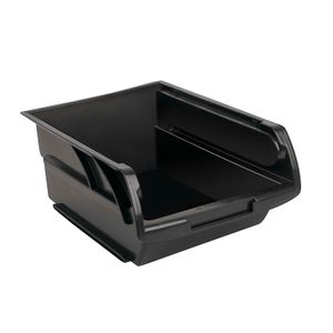 Gaveta plástica #5 APILABLE hecha de polipronileno resistente negro de 41 × 31 × 18 cm. - TRUPER