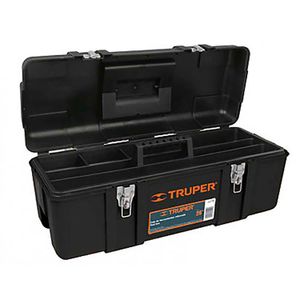 Caja de herramientas de polipropileno de 26" con broches metálicos. - TRUPER