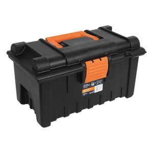 Caja de herramientas de polipropileno de 16" con broches ABS, SIN compartimentos. - TRUPER