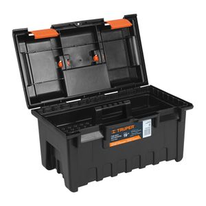 Caja de herramientas de polipropileno de 19" con broches ABS, SIN compartimentos. - TRUPER