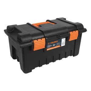 Caja de herramientas de polipropileno de 22" con broches ABS, SIN compartimentos. - TRUPER
