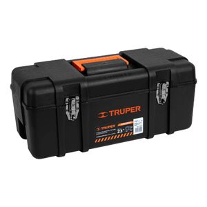 Caja de herramientas de polipropileno de 23" con broches metálicos. - TRUPER