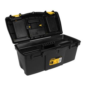 Caja de herramientas de polipropileno de 19" con broches plásticos. - PRETUL