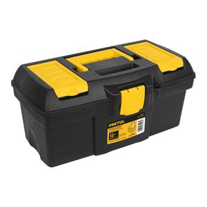 Caja de herramientas de polipropileno de 16" con broches plásticos. - PRETUL