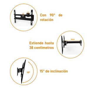 Soporte de brazo extensible de 38 cm para televisores de 26" - 65" pulgadas. - SONYA