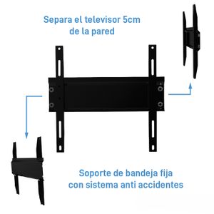 Soporte fijo para televisores de 26" - 65" pulgadas + cable organizador. - SONYA