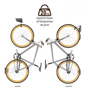 Soporte para bicicleta con cable de seguridad para instalación a techo o pared. - SONYA