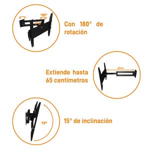 Soporte de brazo doble articulado en H para televisores de 26" - 65" pulgadas. - SONYA