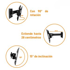 Soporte de brazo extensible para televisores de 14" - 49" pulgadas. - SONYA