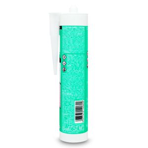 Silicón adhesivo/sellador blanco recomendado para zonas con humedad constante 300 ml. - SISTA