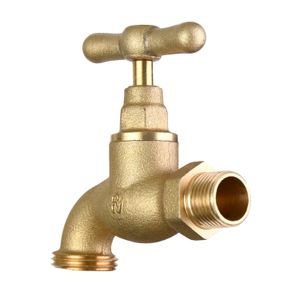 Llave para manguera con manija "T" de medida 1/2" E436.04 Bronce. - FV