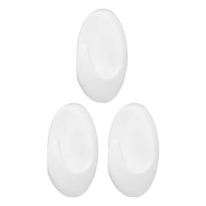 Gancho adhesivo blanco pequeño con 1,5 kg de capacidad de carga Pack x 3 unidades. - K HOME