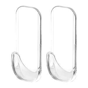 Gancho adhesivo transparente grande con 1,5 kg de capacidad de carga Pack x 2 unidades. - K HOME