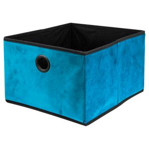 Canasta de almacenamiento de diseño plegable sin tejido y textura de tipo gamuza. - STORAGE SOLUTIONS
