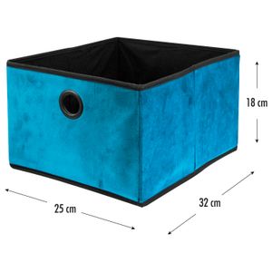 Canasta de almacenamiento de diseño plegable sin tejido y textura de tipo gamuza. - STORAGE SOLUTIONS