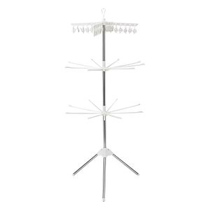 Perchero rotativo de 3 niveles para almacenar o secar ropa. - K HOME