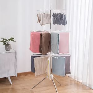 Perchero rotativo de 3 niveles para almacenar o secar ropa. - K HOME