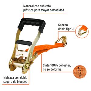 Eslinga de 9 m con racha con capacidad de carga máxima de 5000 kg. - TRUPER
