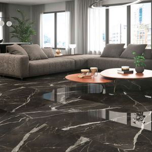 Porcelanato de alta resistencia CALACA BLACK pulido 62 x 121 cm Caja 2.26m2. - EMBRAMACO