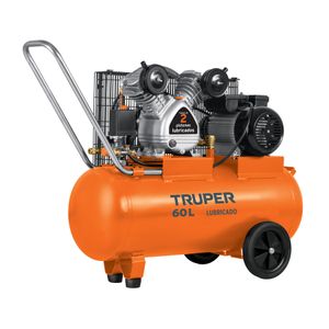 Compresor lubricado de banda de 60 lts de 3HP / 127PSI / 8.5CFM. - TRUPER