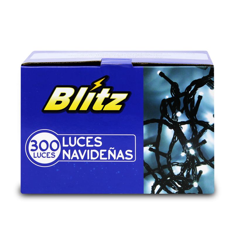 Juego-de-300-luces-navideñas-LED-de-luz-blanca-con-cable-verde.