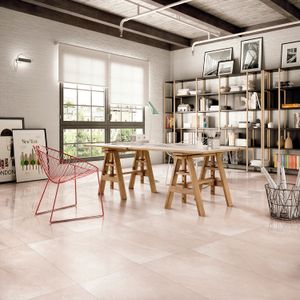 Porcelanato de alta resistencia JORDAN MARFIL pulido rectificado 60 x 120 cm Caja 1.44 m2. - VIZANO