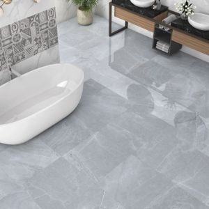Porcelanato marmoleado GRAYSTONE BRILLANTE V3 rectificado de 60 x 60 cm Caja 1.44 m2. - RIALTO