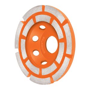Corona Diamantada de acero con HILERA DOBLE de 4" x 7/8". - TRUPER