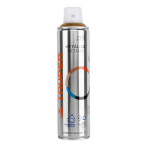 Pintura Spray color METÁLICO ORO de 400ml, secado rápido, libre de plomo. - TRUPER