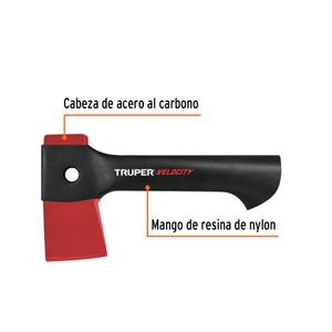 Hacha cazadora 1 lb mango de nylon de 9" Velocity - TRUPER