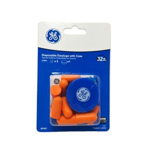Tapón auditivo de NRR: 32dB / SNR: 38 dB de espuma suave ergonómica; Pack x 5 pares. - GENERAL ELECTRIC