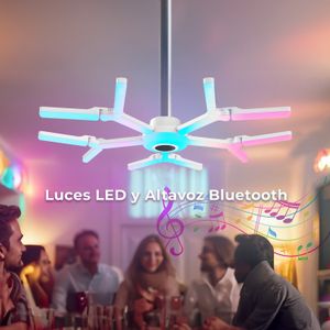 Foco LED E27 tipo COPO DE NIEVE ajustable con 1800 lm de iluminación WRGB + bocina bluetooth. - K HOME