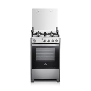 Cocina a Gas de 24" CORUÑA QUARZO croma de 4 quemadores con horno. - INDURAMA