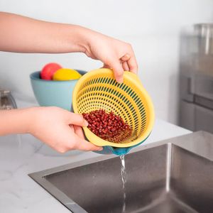 Escurridor DOBLE plástico de 29 x 26 x 15 cm para todo tipo de alimentos. - K HOME