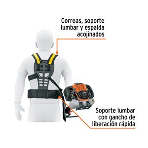 Motoguadana MULTIFUNCIONAL 4 en 1 con motor a gasolina de 45 cm3 de 2 HP. - TRUPER