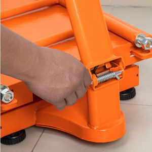 Báscula de plataforma con torre PLEGABLE de capacidad 500 kg y doble display LCD. - TRUPER
