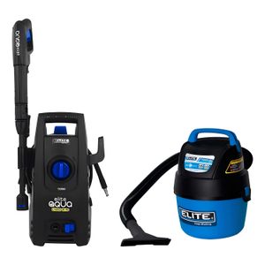 Combo de limpieza de hidrolavadora de 1500W + Aspiradora de 1,5 HP. - ELITE