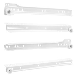 Riel metálica de 30 cm x 0,8 mm color blanco para cajones Pack x 2 unidades. - K HOME