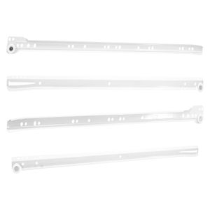 Riel metálica de 55 cm x 0,8 mm color blanco para cajones Pack x 2 unidades. - K HOME