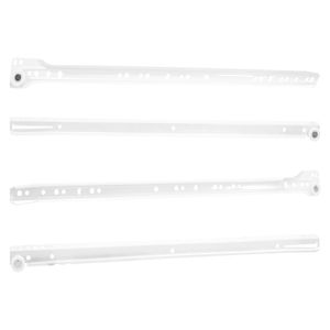 Riel metálica de 50 cm x 0,8 mm color blanco para cajones Pack x 2 unidades. - K HOME