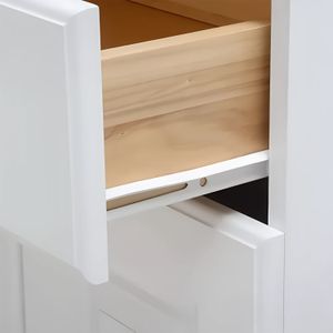 Riel metálica de 35 cm x 0,8 mm color blanco para cajones Pack x 2 unidades. - K HOME