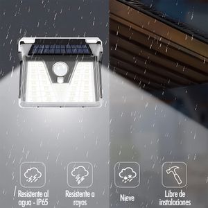 Lámpara solar LED de pared con 1W de potencia y sensor de movimiento. - K HOME