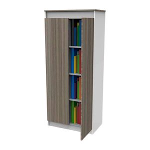Biblioteca Genesis 2 Puertas Humo - MUEBLE FACIL