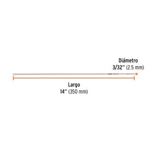 Electrodo 6011 de 3/32" (2.5 mm) de diámetro x 14" (350 mm) de largo; Presentación x 1 kg. - TRUPER