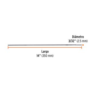 Electrodo 7018 de 3/32" (2.5 mm) de diámetro x 14" (350 mm) de largo; Presentación x 1kg. - TRUPER