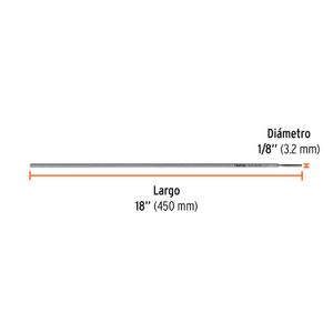 Electrodo 7018 de 1/8" (3.2 mm) de diámetro x 18" (450 mm) de largo; Presentación x 1 kg. - TRUPER
