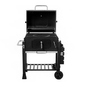 Parrilla BBQ a carbón de 70.5 x 53.5 x 33 cm con destapador de botellas y mesa lateral. - WRT